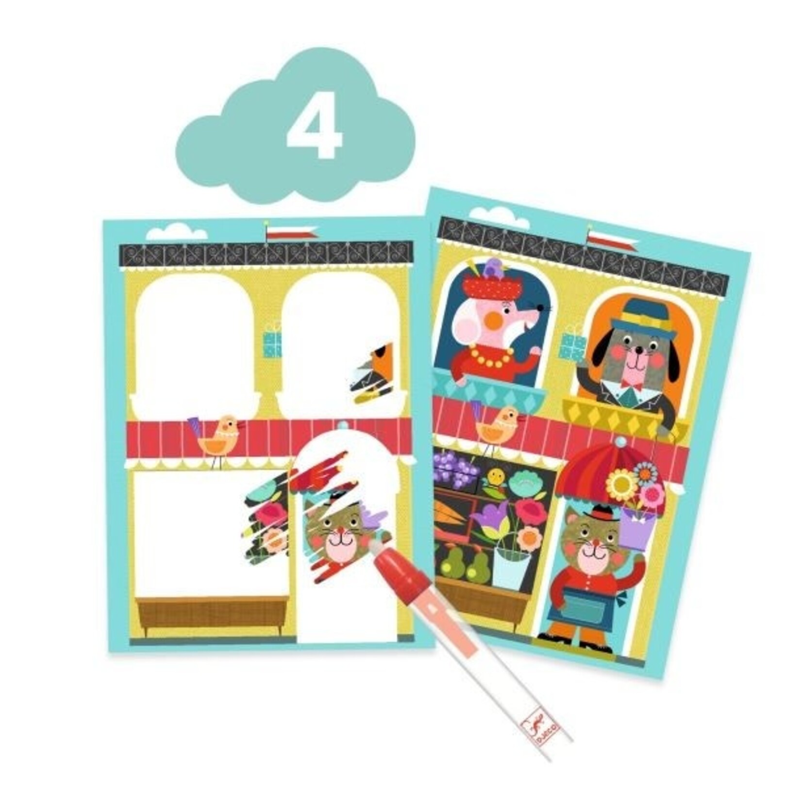 Djeco DJECO - Coffret activité / Le chat et ses amis