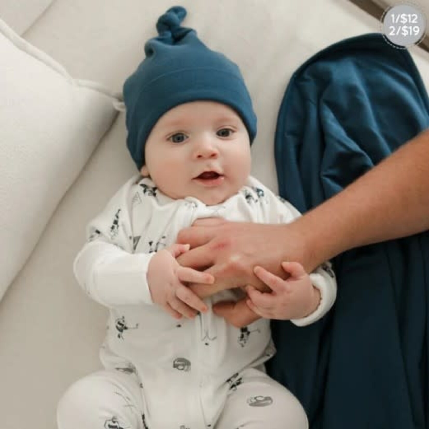 Perlimpinpin PERLIMPINPIN - Bamboo Knot Hat For Baby - 'Denim'