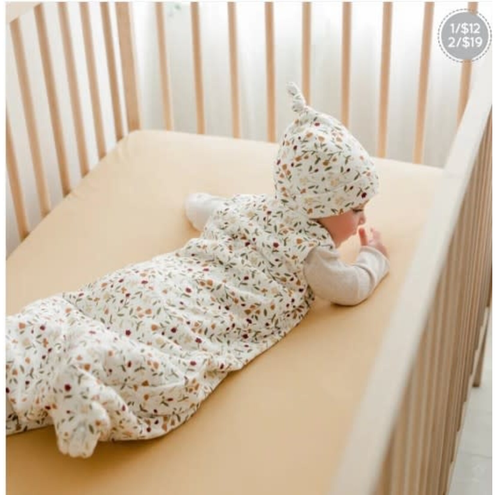 Perlimpinpin PERLIMPINPIN - Bonnet à nœud bambou - 'Floral'