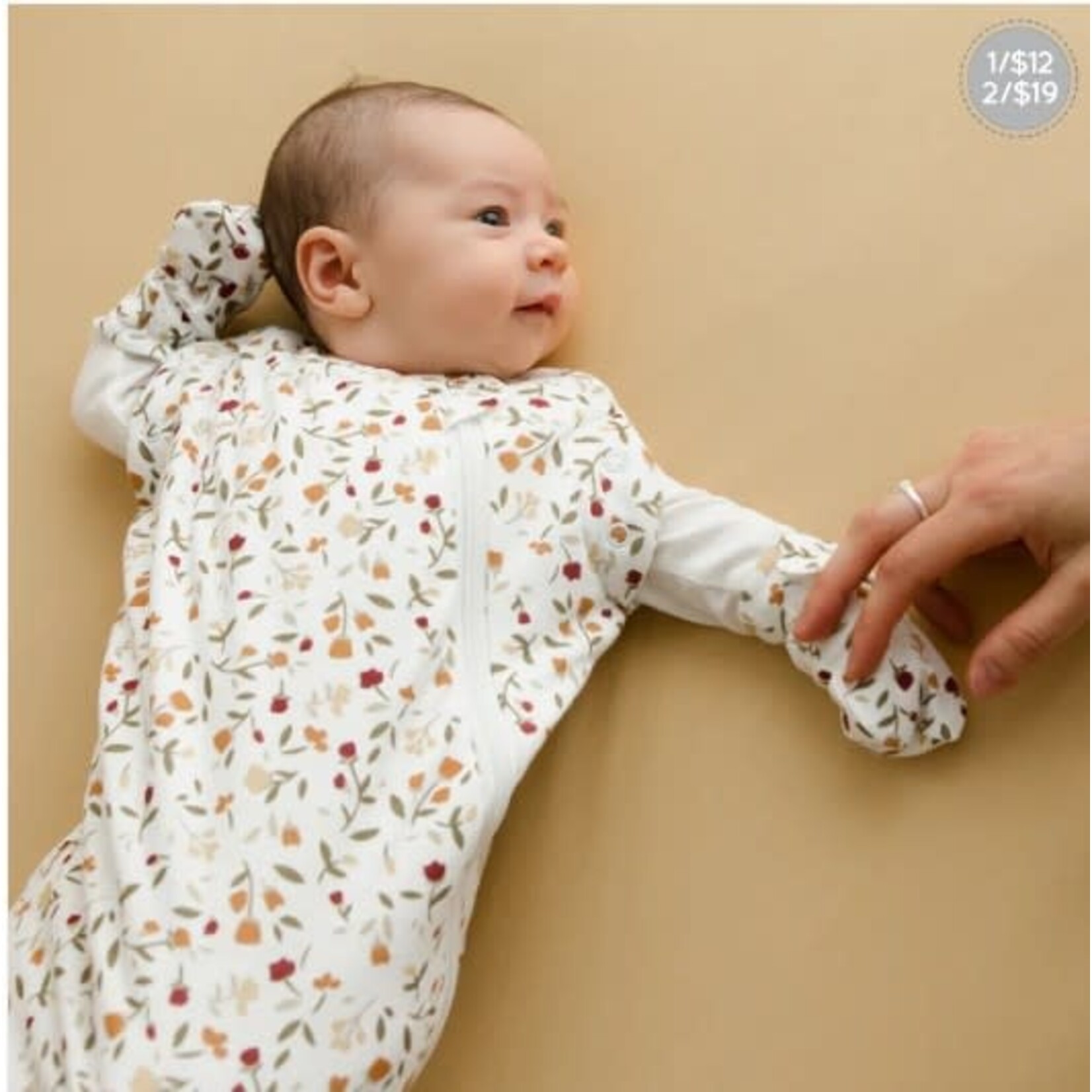 Perlimpinpin PERLIMPINPIN - Mitaines anti-égratignures en bambou - 'Floral'