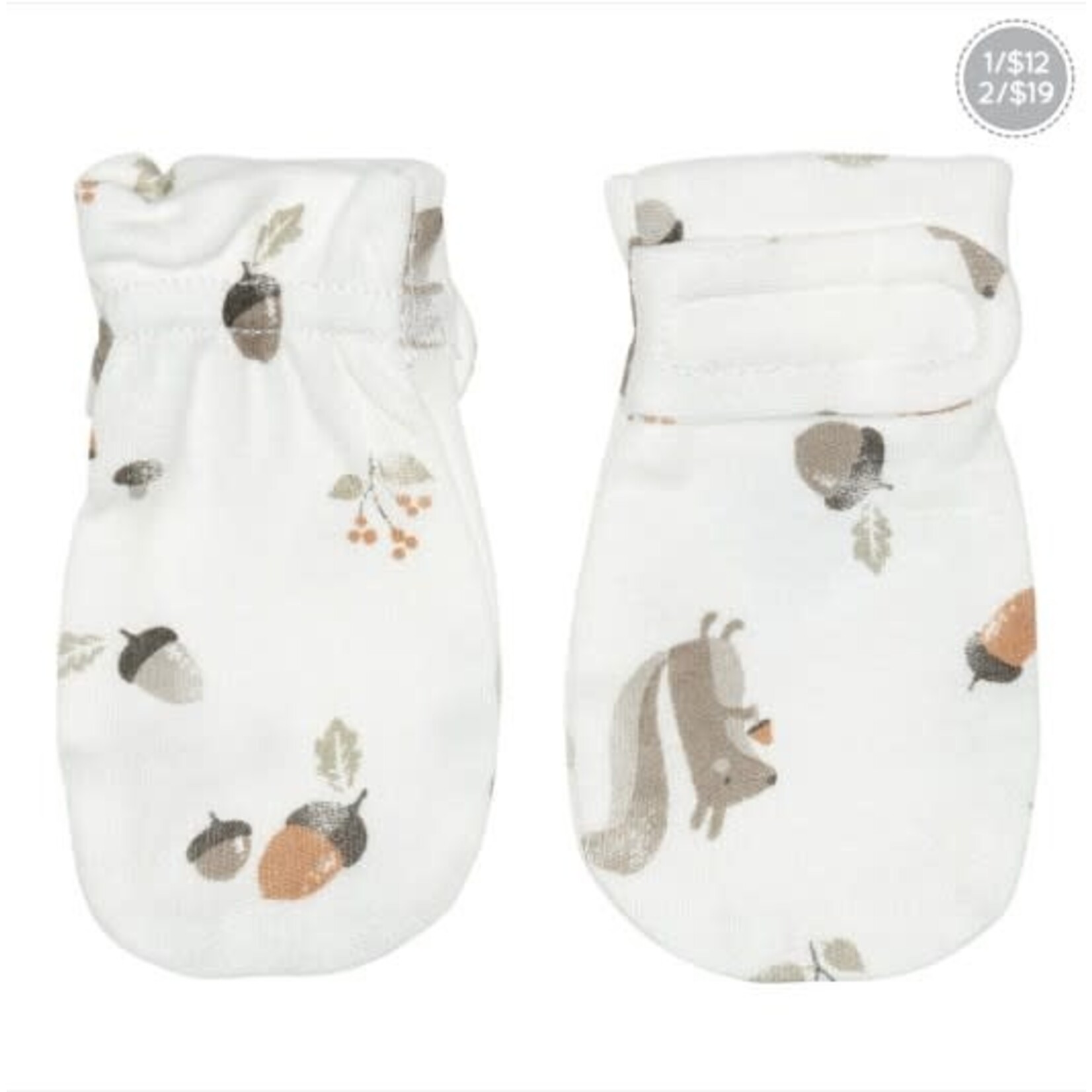 Perlimpinpin PERLIMPINPIN - Bamboo anti-scratch mittens - 'Squirrel'