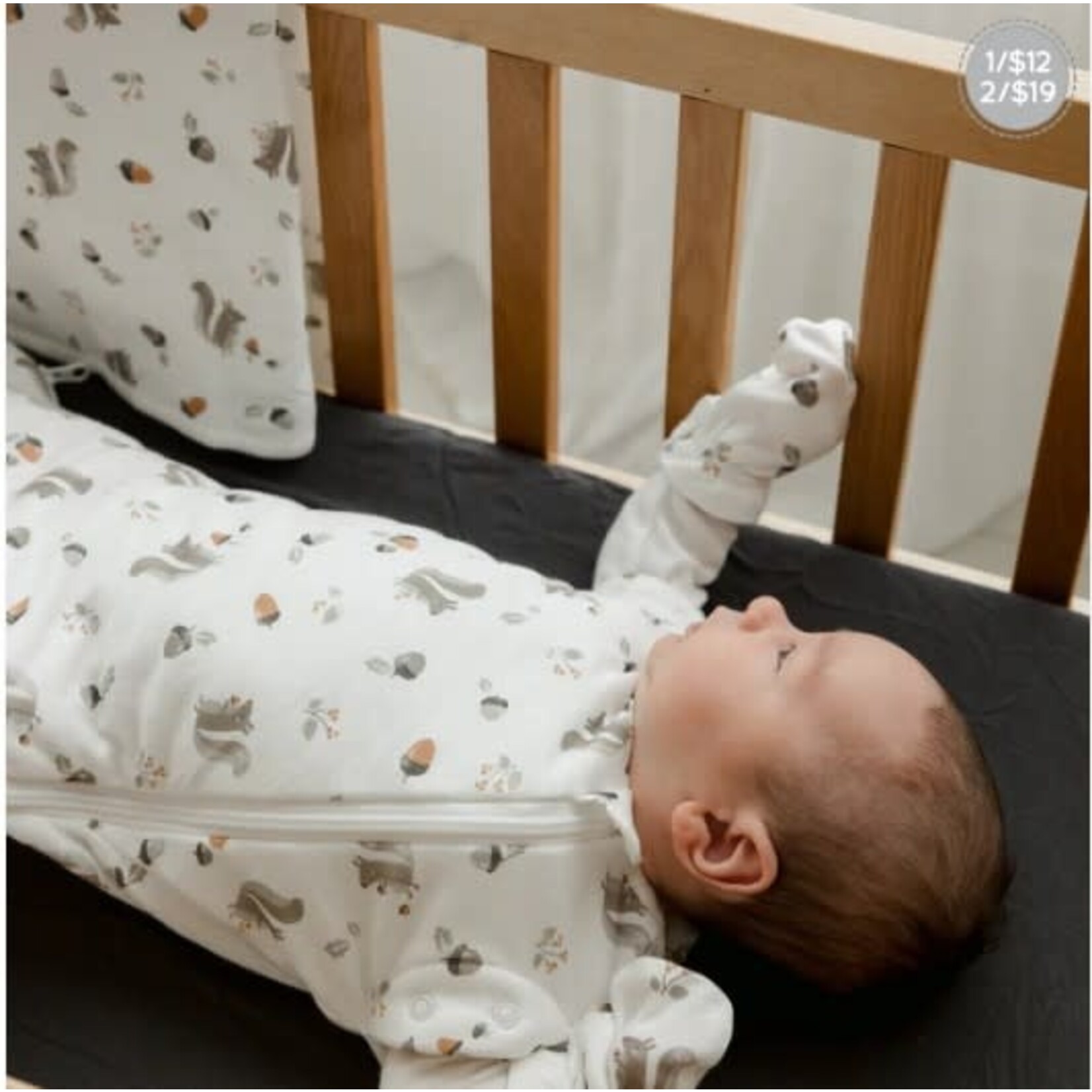 Perlimpinpin PERLIMPINPIN - Bamboo anti-scratch mittens - 'Squirrel'