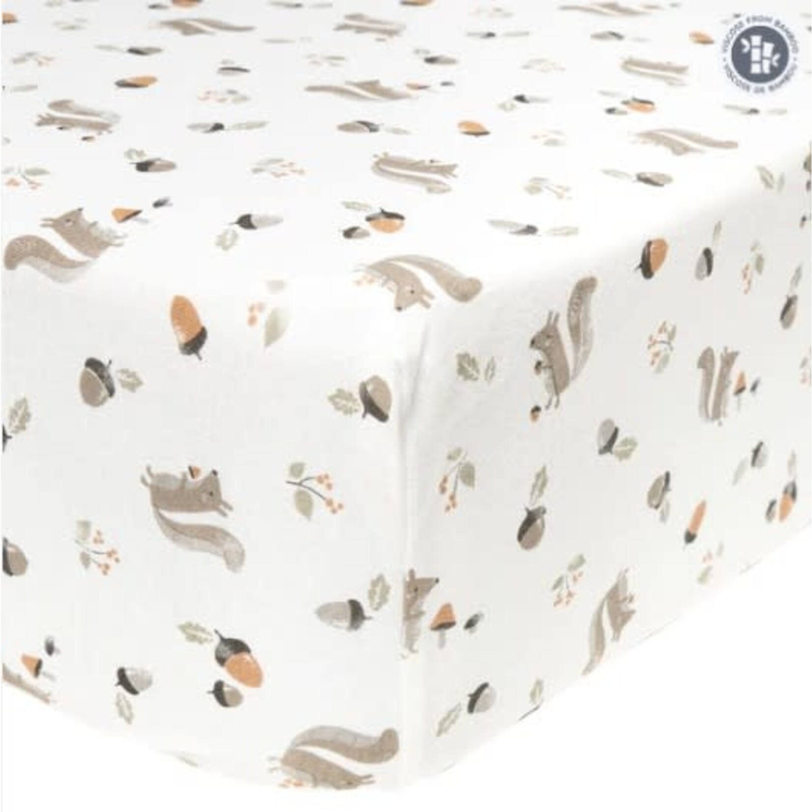 Perlimpinpin PERLIMPINPIN - Bamboo fitted sheet - 'Squirrel'