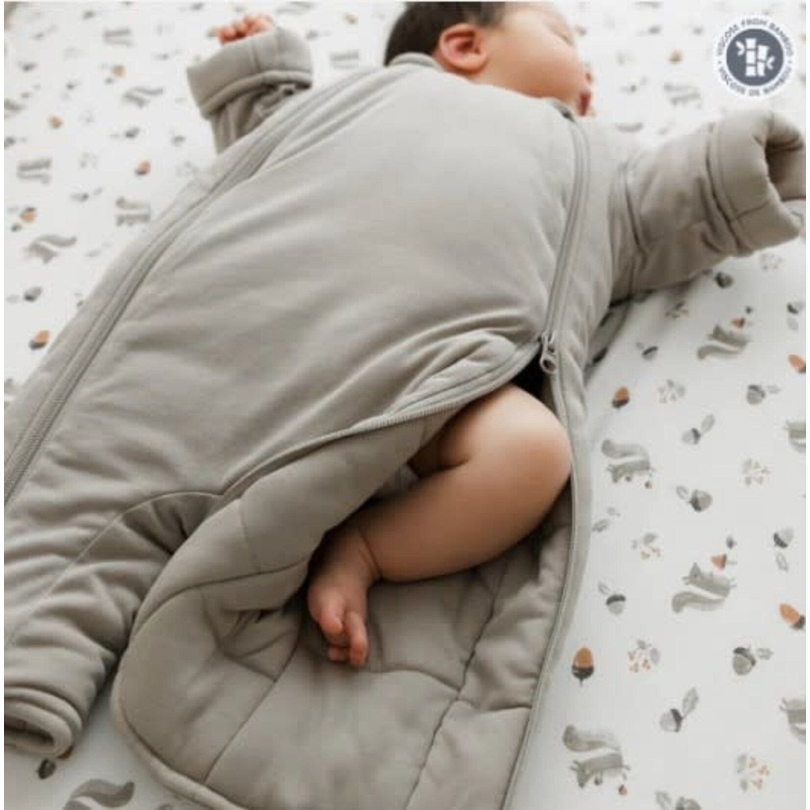 Perlimpinpin PERLIMPINPIN - Bamboo fitted sheet - 'Squirrel'