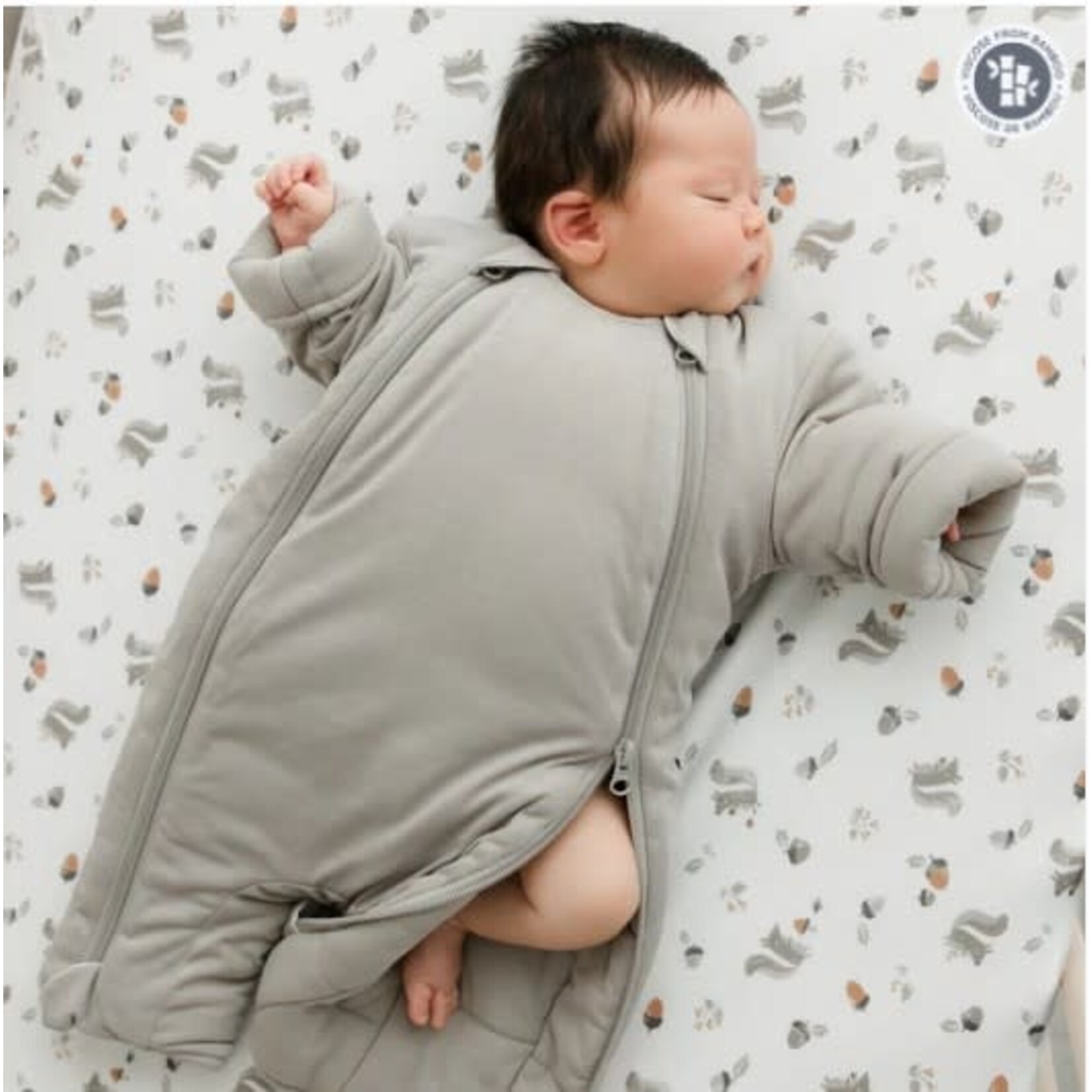 Perlimpinpin PERLIMPINPIN - Bamboo fitted sheet - 'Squirrel'