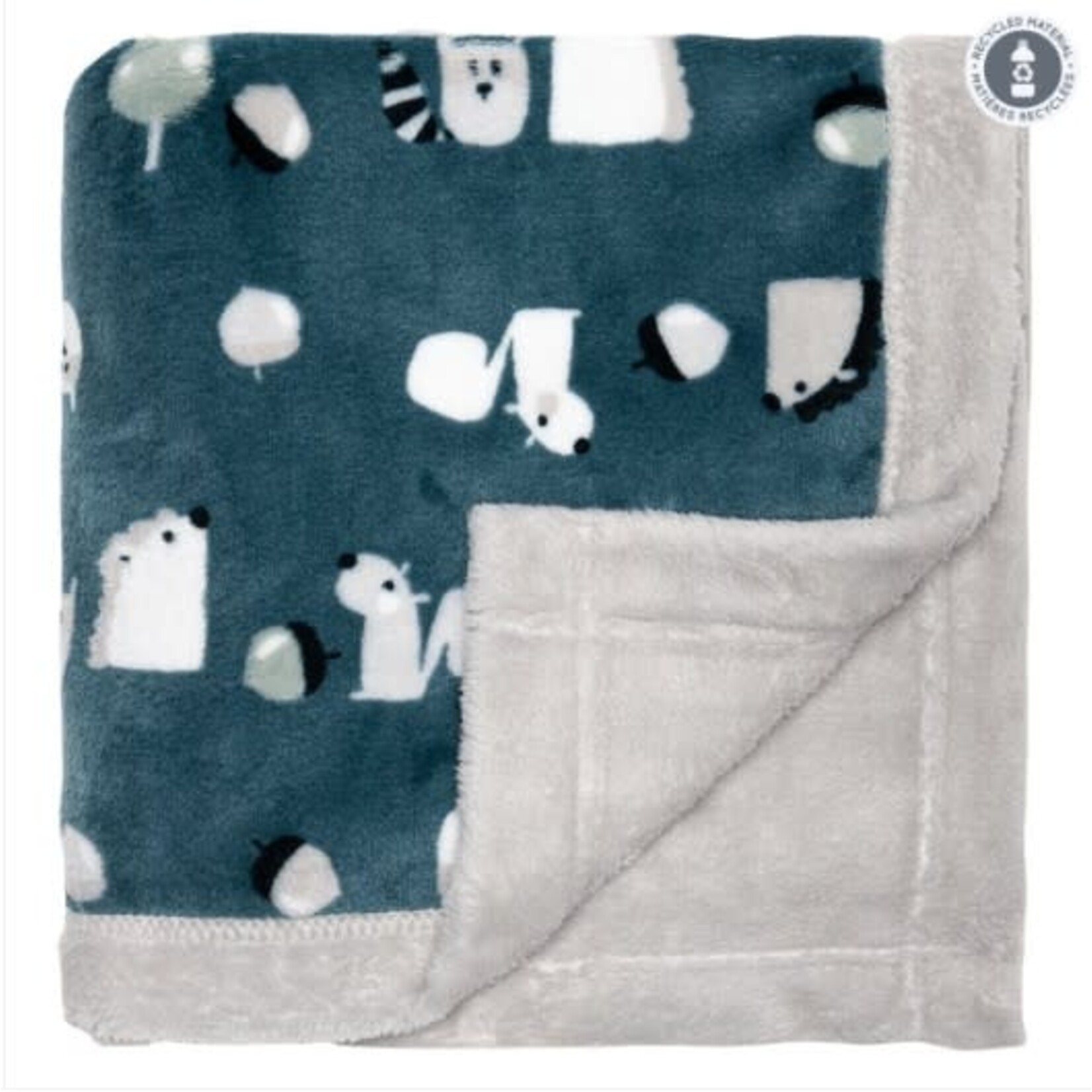 Perlimpinpin PERLIMPINPIN - Couverture peluche - Ma doudou qui fait coucou - 'Animaux'