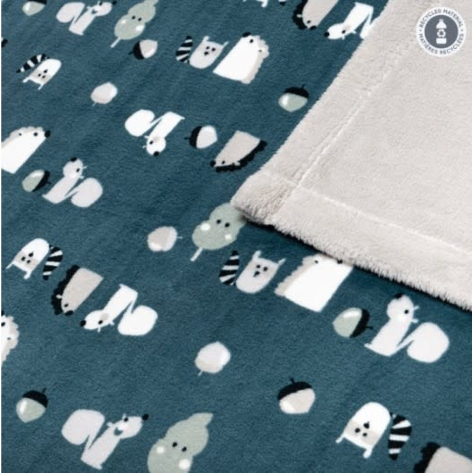 Perlimpinpin PERLIMPINPIN - Couverture peluche - Ma doudou qui fait coucou - 'Animaux'