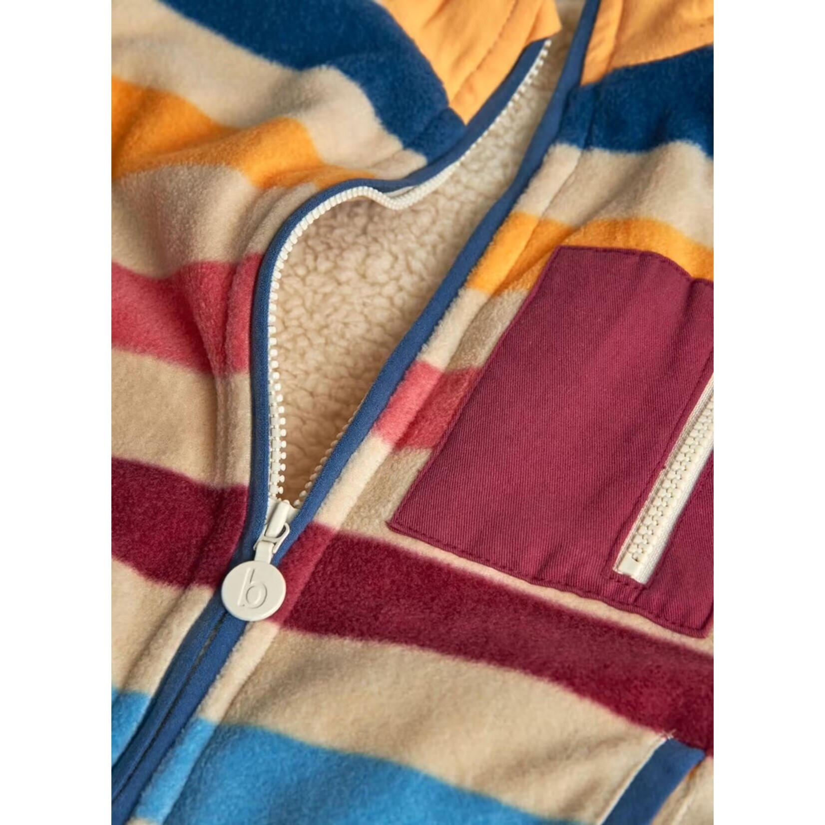 Boboli BOBOLI - Veste en polaire à rayures colorées