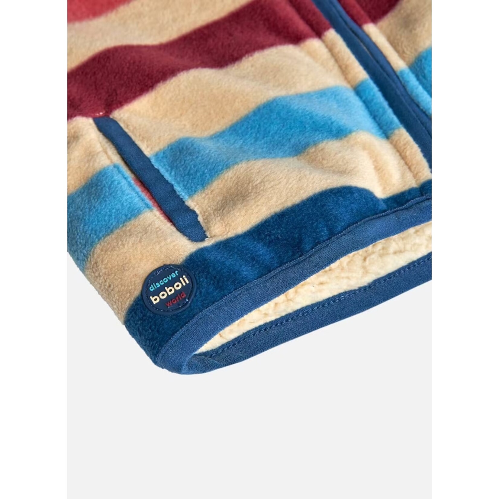 Boboli BOBOLI - Veste en polaire à rayures colorées