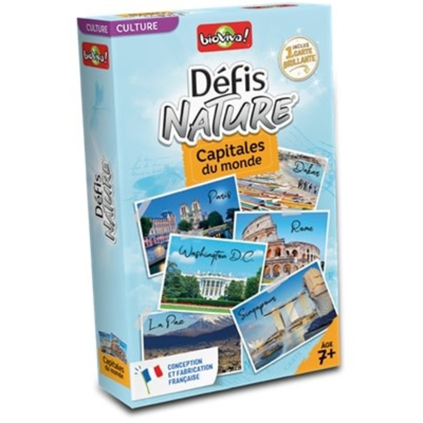 Djeco DJECO - Card game 'Nature Challenge - Capitals of the World'- In French