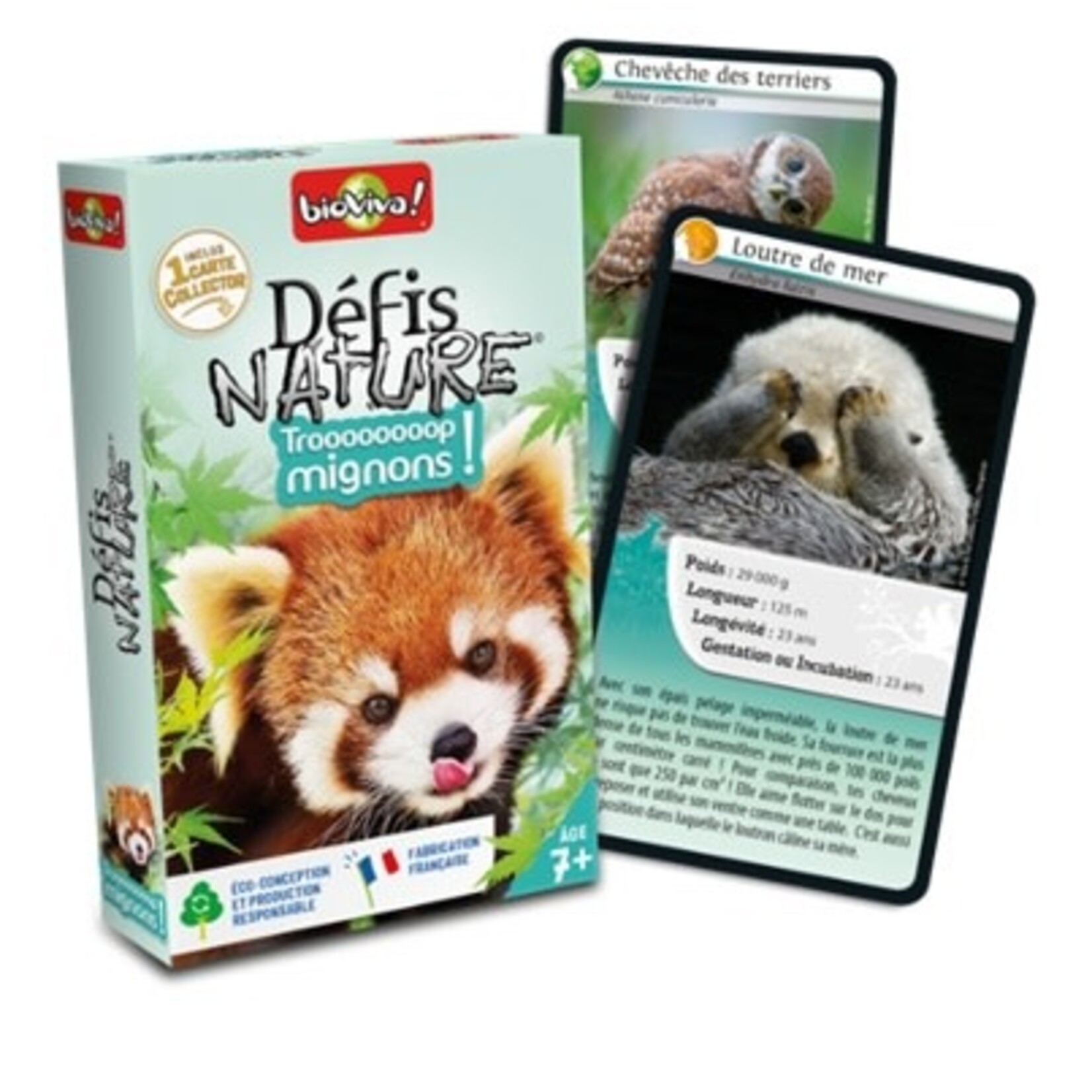 Djeco DJECO - Jeu de cartes 'Défi-Nature - Trop mignons'