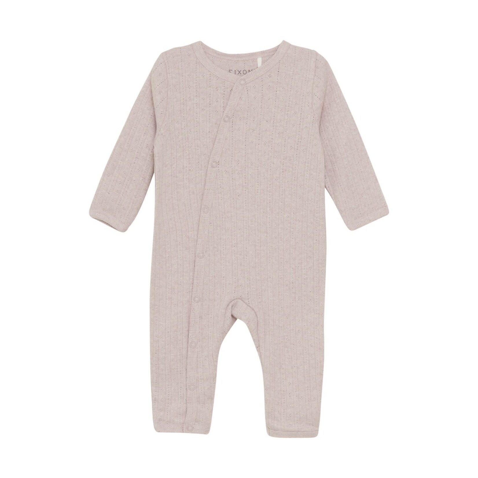Fixoni FIXONI - Barboteuse en pointelle rose pâle