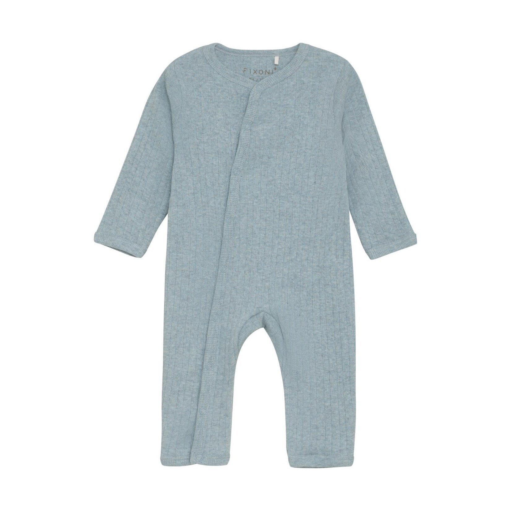 Fixoni FIXONI - Pale blue pointelle romper