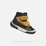 Geox GEOX - Bottes mi-saison avec doublures et imperméables 'Omar - Suède et nylon - Noir/Jaune foncé