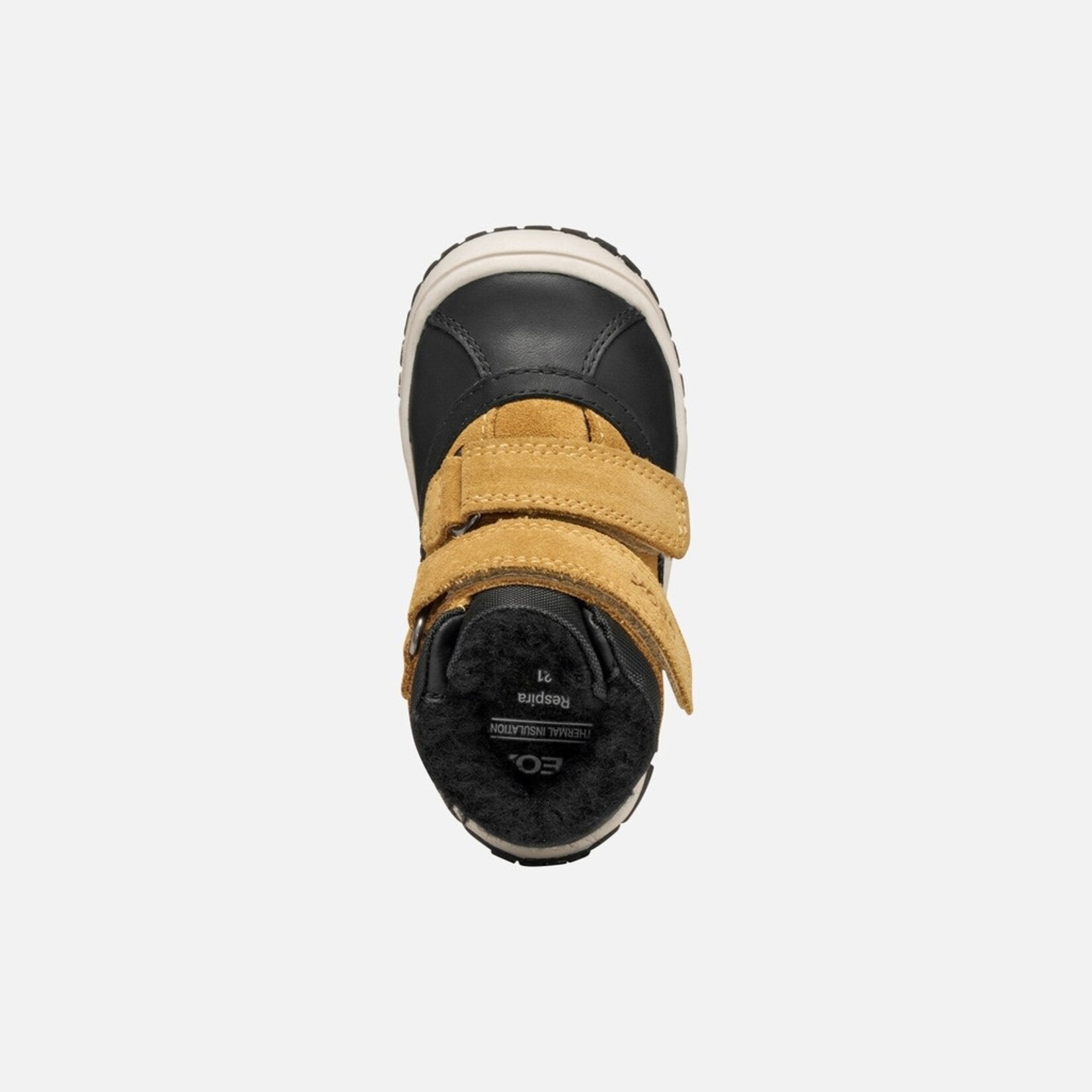 Geox GEOX - Bottes mi-saison avec doublures et imperméables 'Omar - Suède et nylon - Noir/Jaune foncé