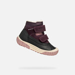 Geox GEOX - Bottes mi-saison avec doublures et imperméables 'Omar - Suède et nylon - Noir/Mauve foncé'