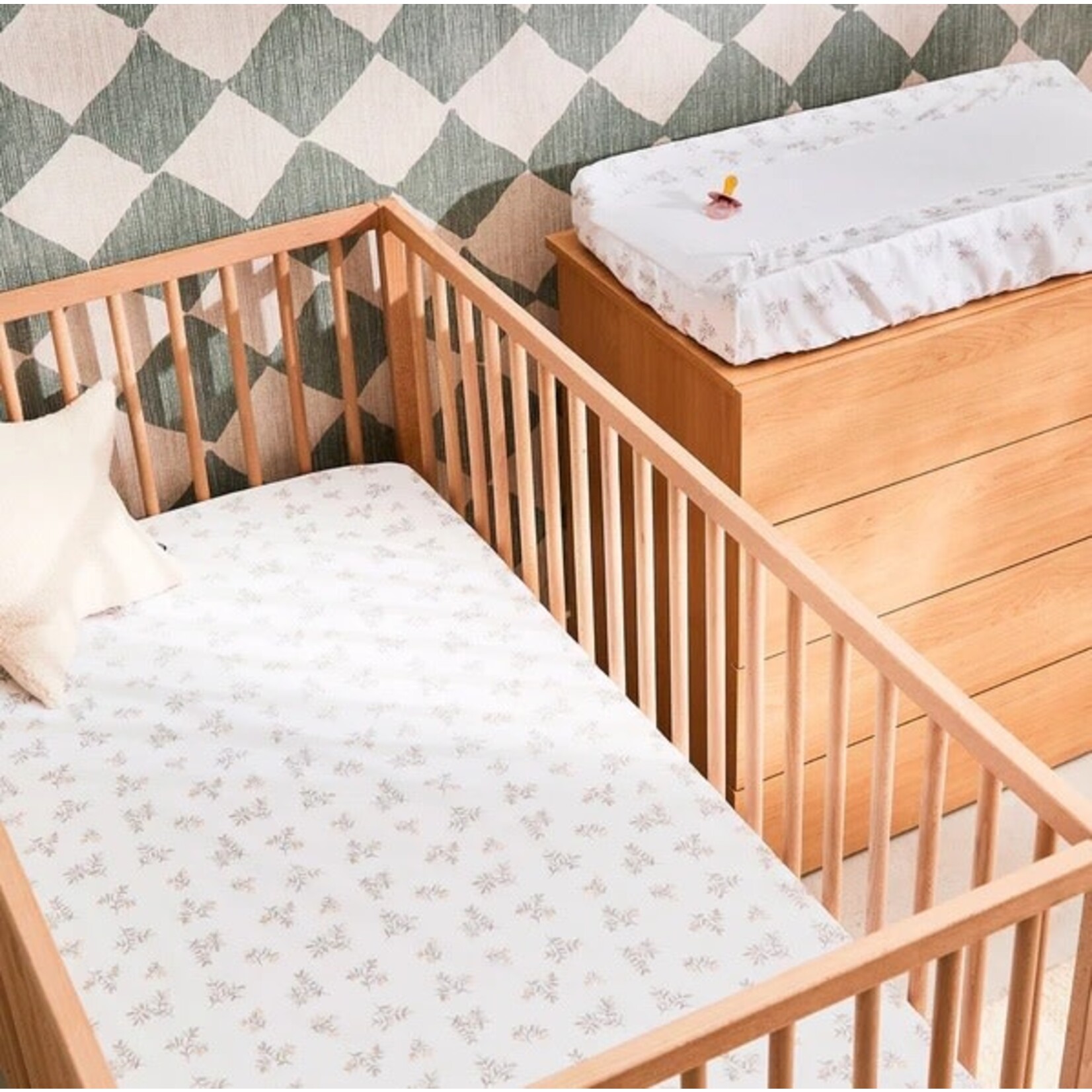 Perlimpinpin PERLIMPINPIN - Housse matelas à langer - 'Feuilles'