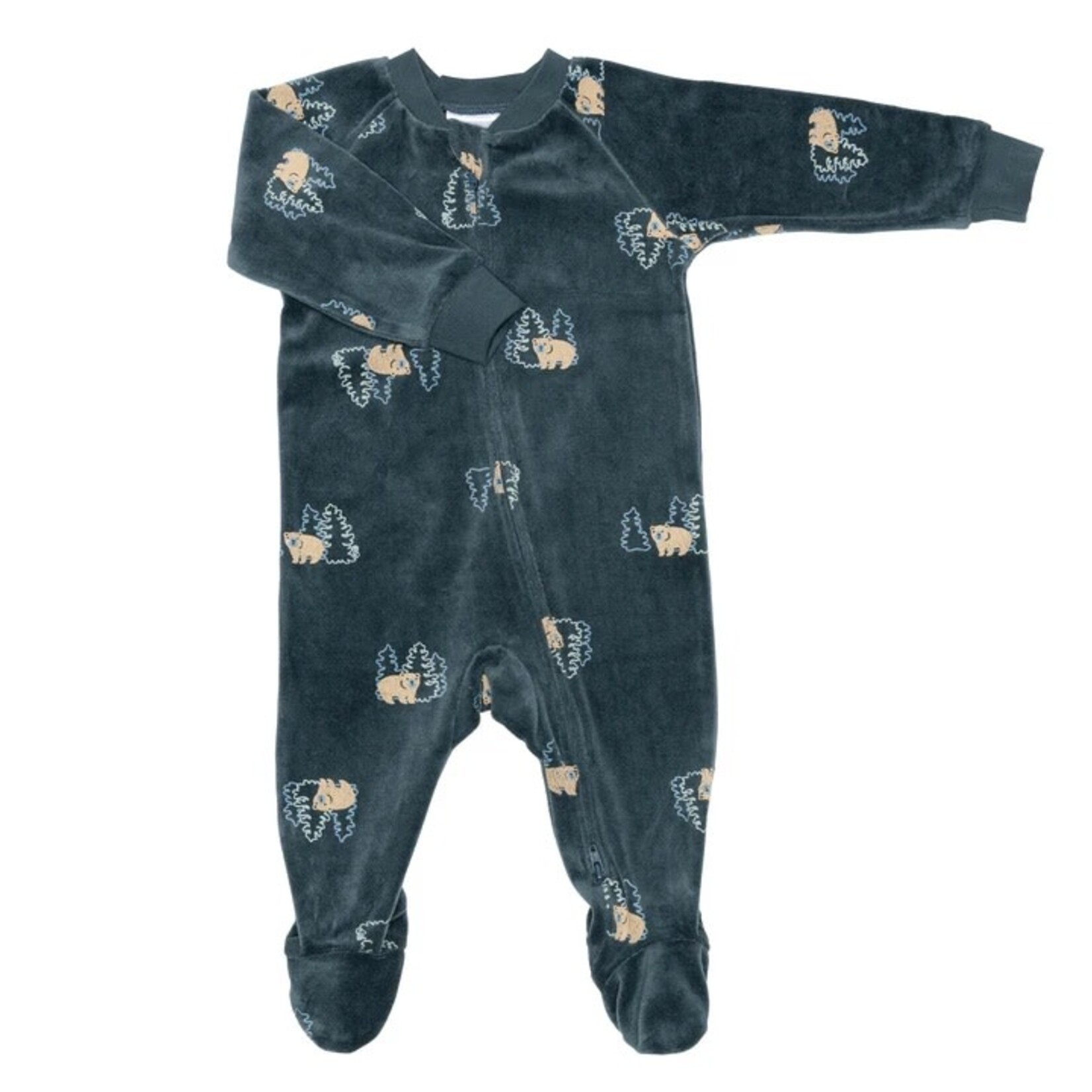 Perlimpinpin PERLIMPINPIN - “Bear” velvet baby pajamas