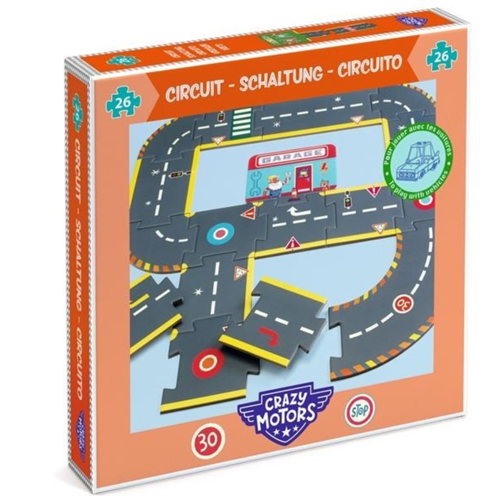 Djeco DJECO - Crazy Motors / Giant Circuit Puzzle - 26pcs