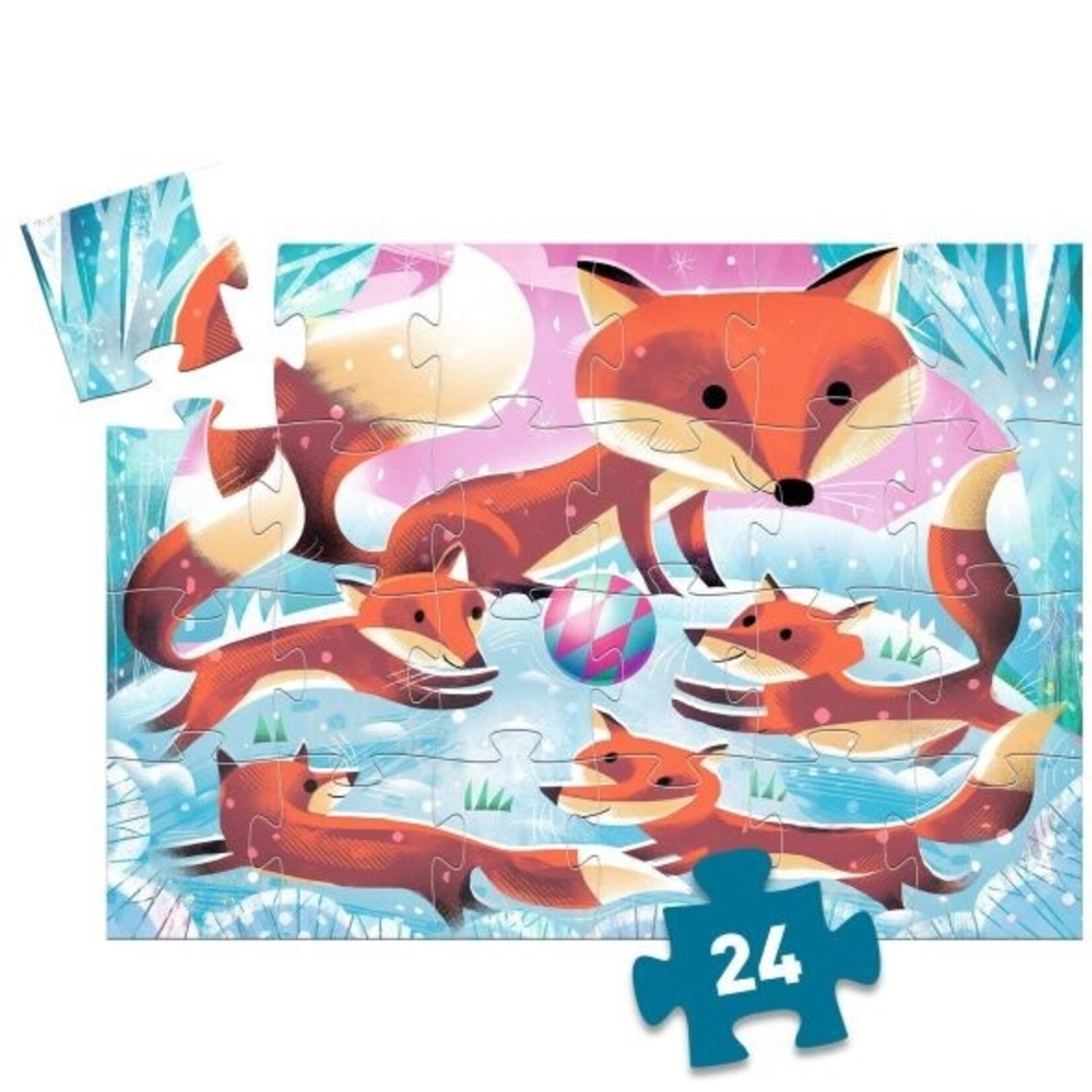 Djeco DJECO - Silhouette puzzle / Ginger, little fox / 24 pcs
