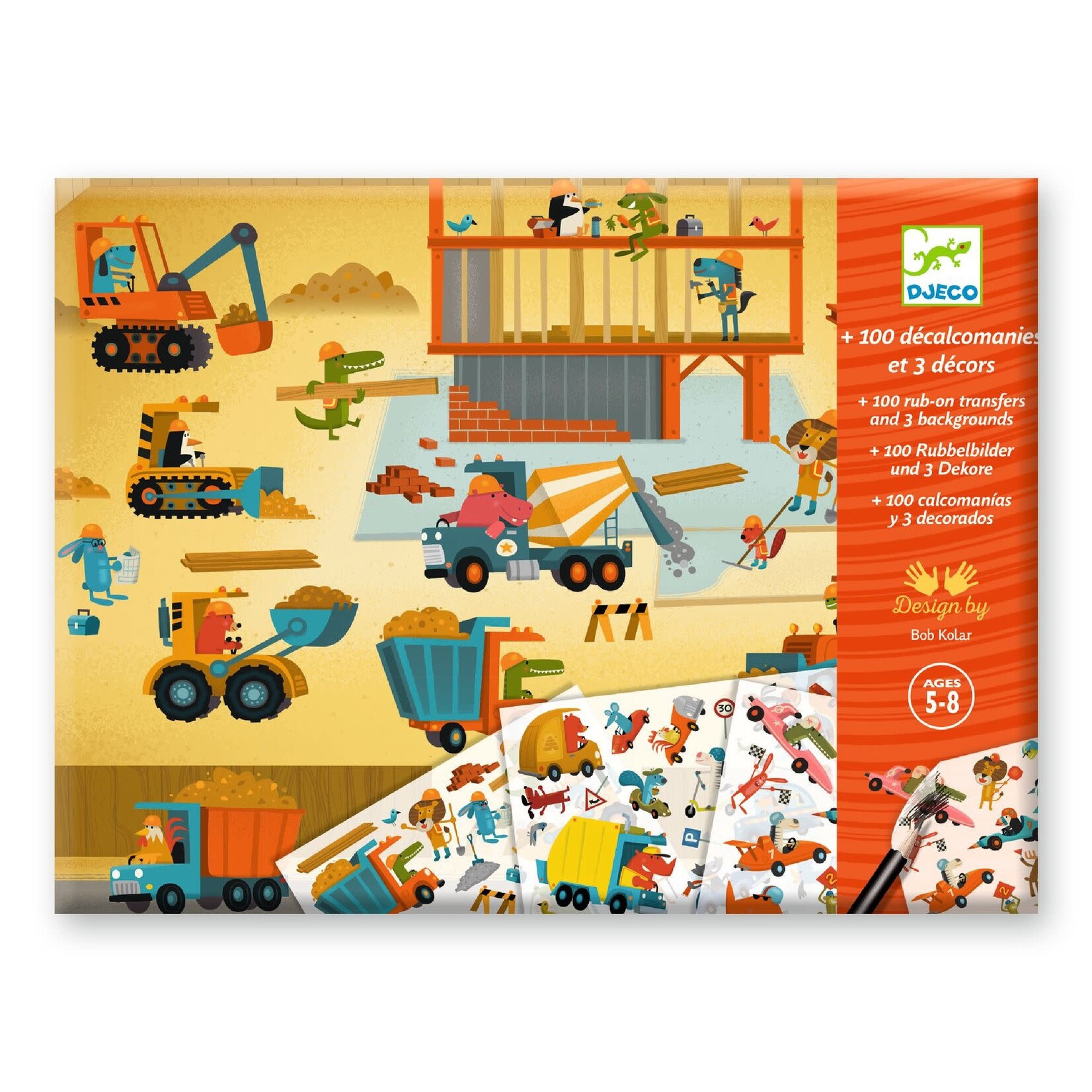 Djeco DJECO - 100 décalcos 'Asphalte'