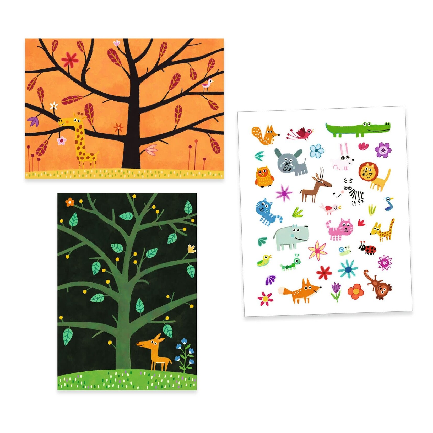Djeco DJECO - 30 removable puffy stickers 'Off-ground tag!'