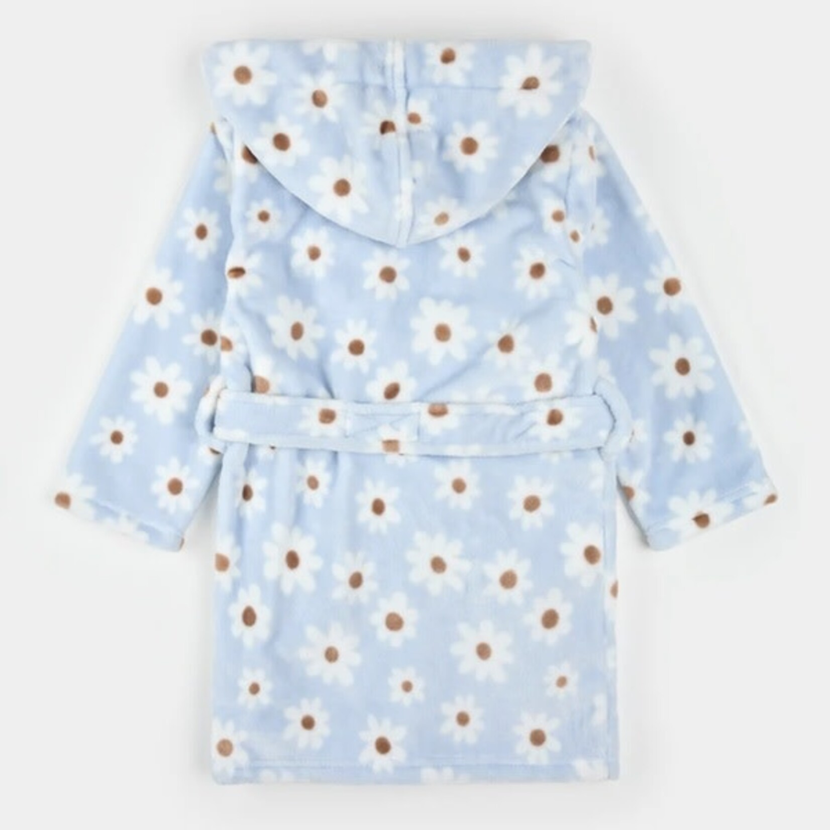 Petit Lem PETIT LEM - Daisy Print Light Blue Plush Robe