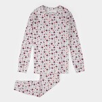 Petit Lem PETIT LEM - Ensemble pyjama beige en jersey modal à imprimé floral de coquelicots (2 pcs.)