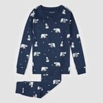 Petit Lem PETIT LEM - Navy blue pajama set with winter polar bear print (2 pcs.)