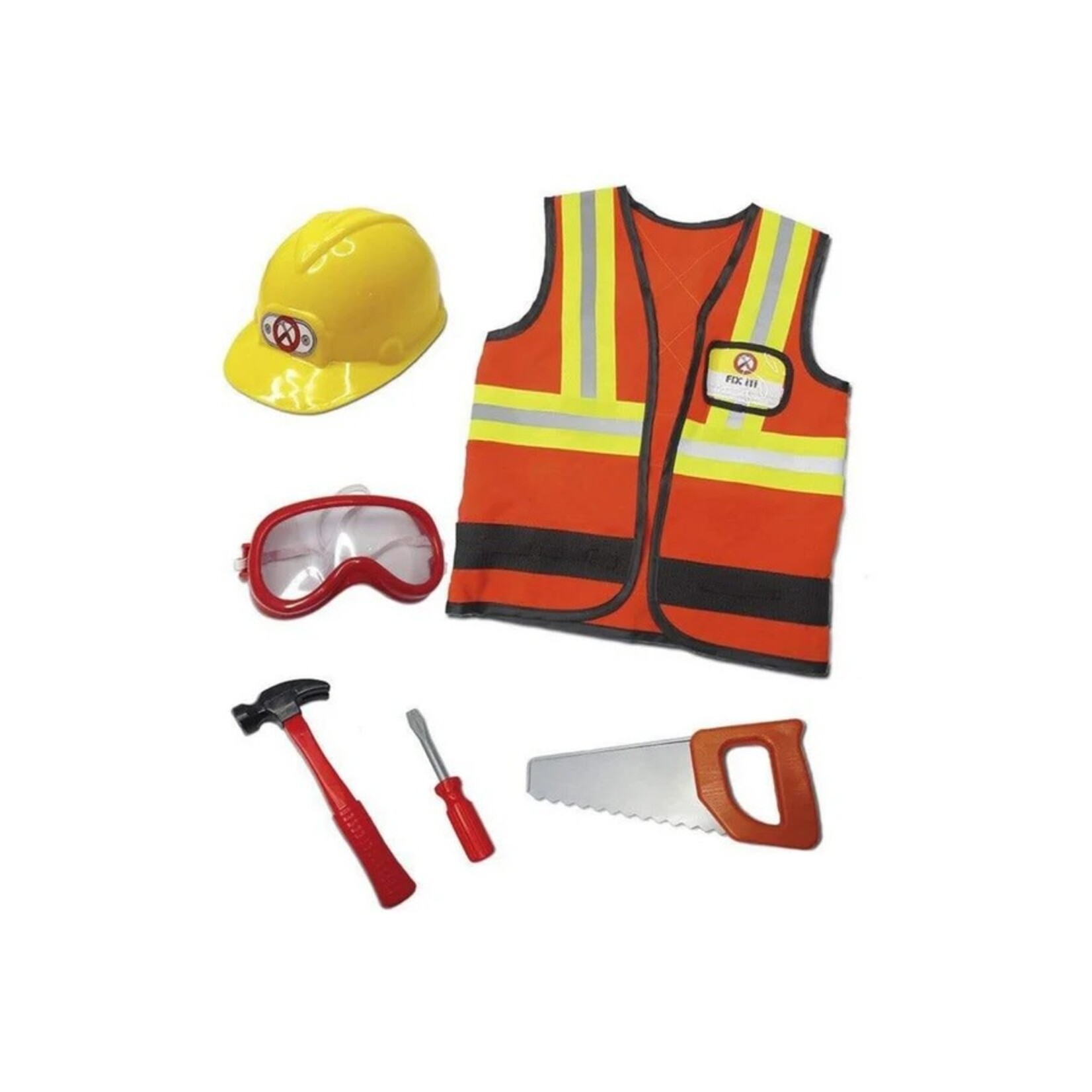 Great Pretenders GREAT PRETENDERS - Construction Worker Costume (7 Pieces)