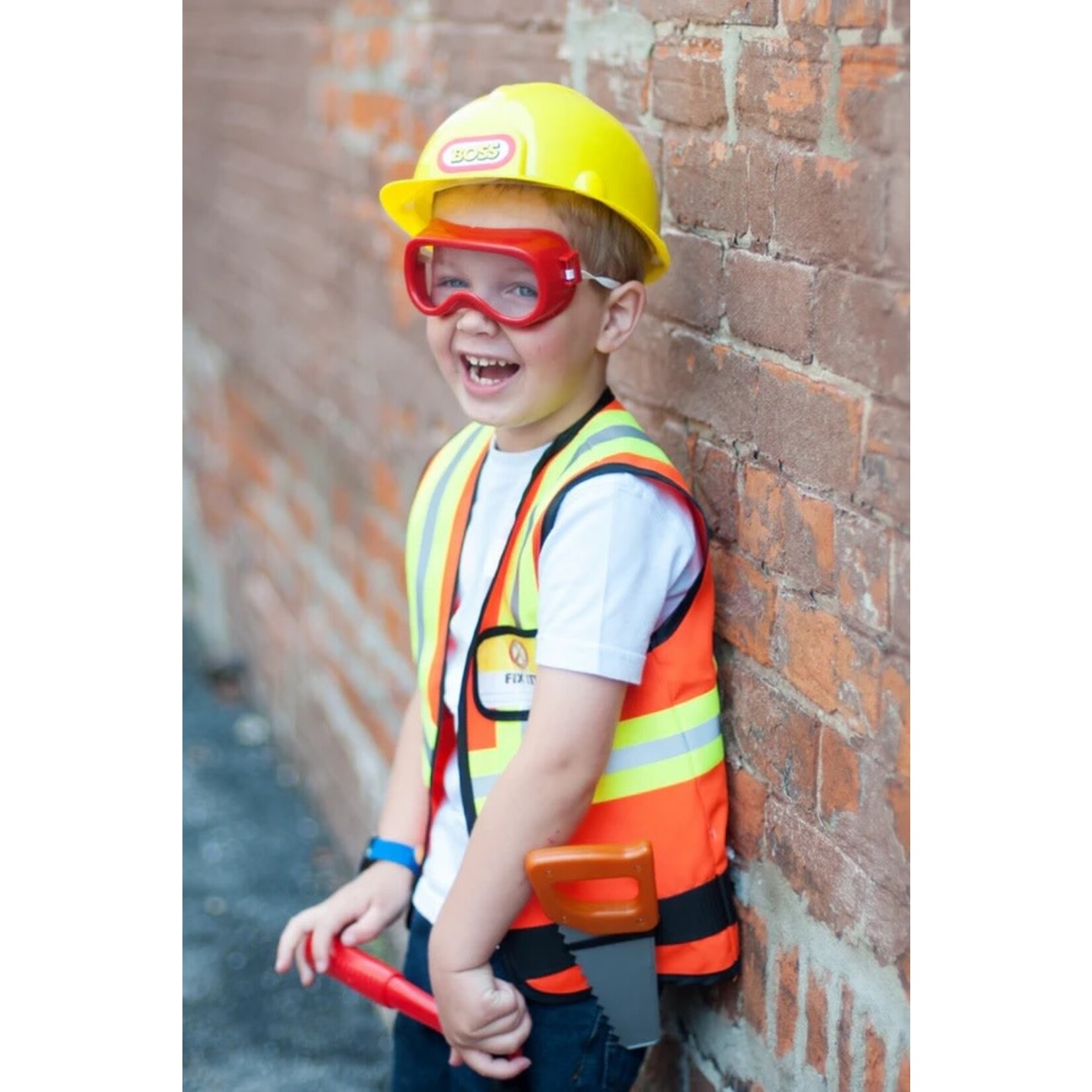 Great Pretenders GREAT PRETENDERS - Construction Worker Costume (7 Pieces)