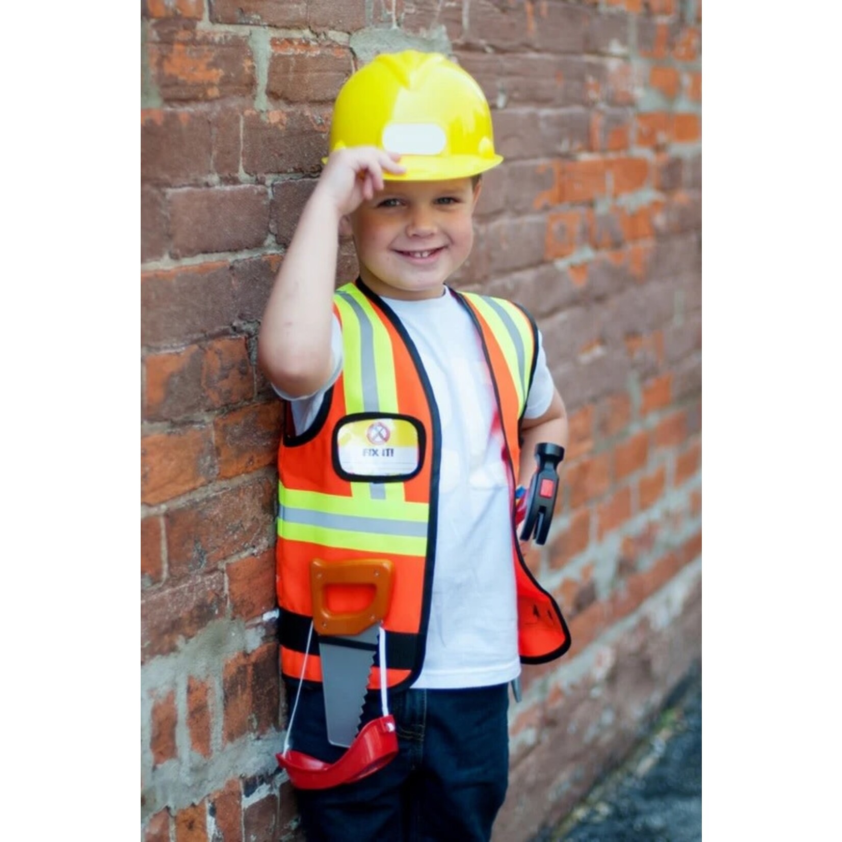 Great Pretenders GREAT PRETENDERS - Construction Worker Costume (7 Pieces)
