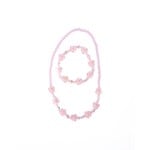 Great Pretenders GREAT PRETENDERS - Necklace & Bracelet Set - Pink Crystal Blooms