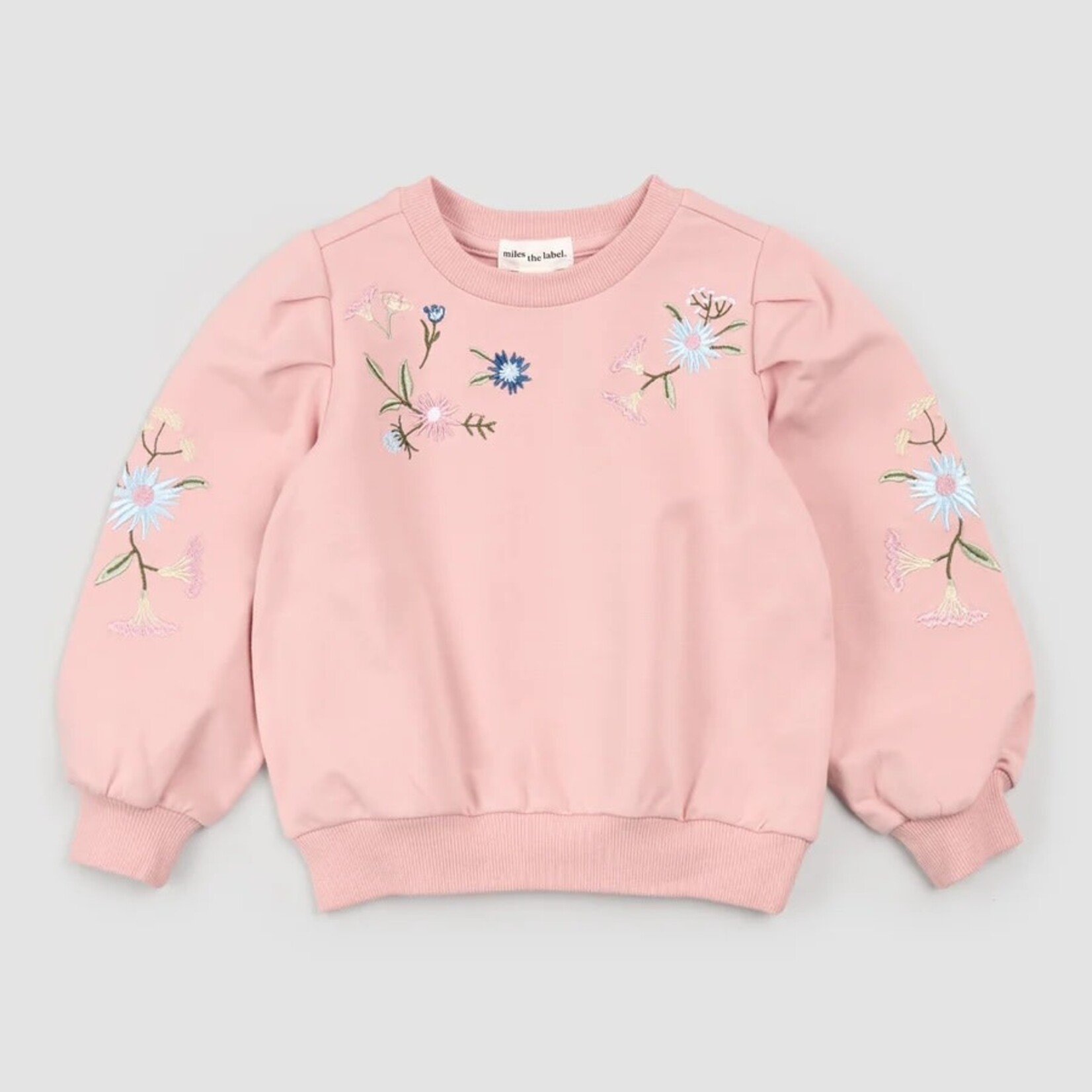 Miles the label MILES THE LABEL - Chandail rose à broderie florale