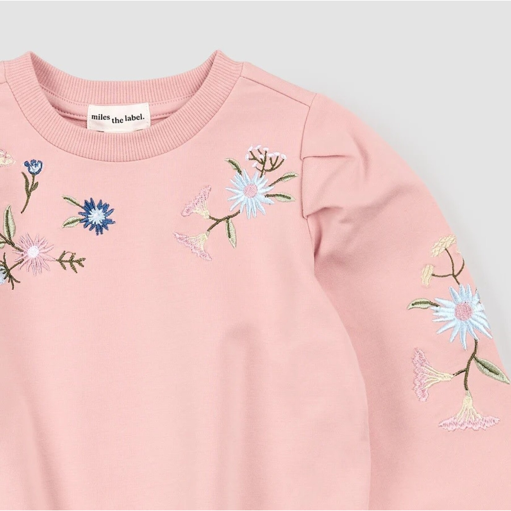 Miles the label MILES THE LABEL - Chandail rose à broderie florale