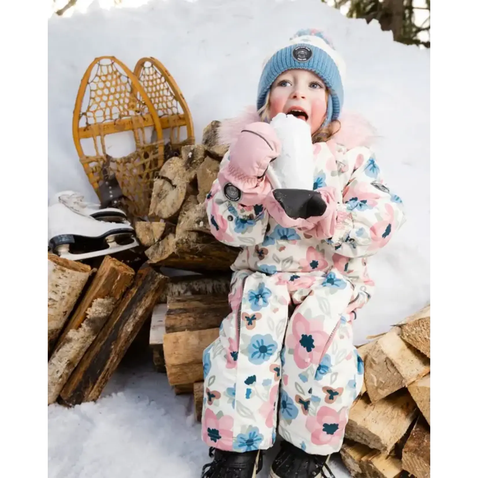 Deux par Deux DEUX PAR DEUX - 'PLAY' Winter Mittens - Dusty pink