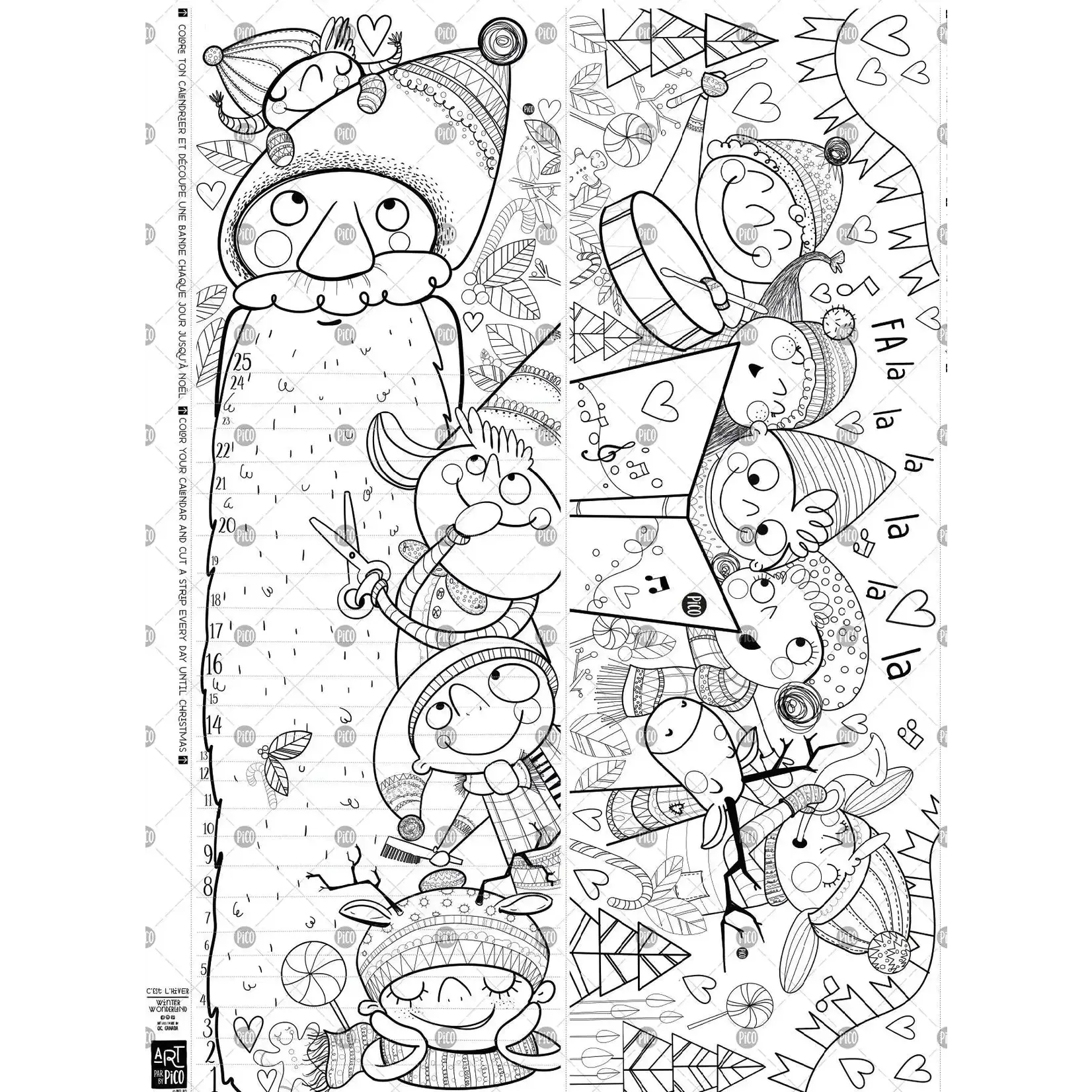Pico PICO - Giant Coloring Poster - Winter wonderland