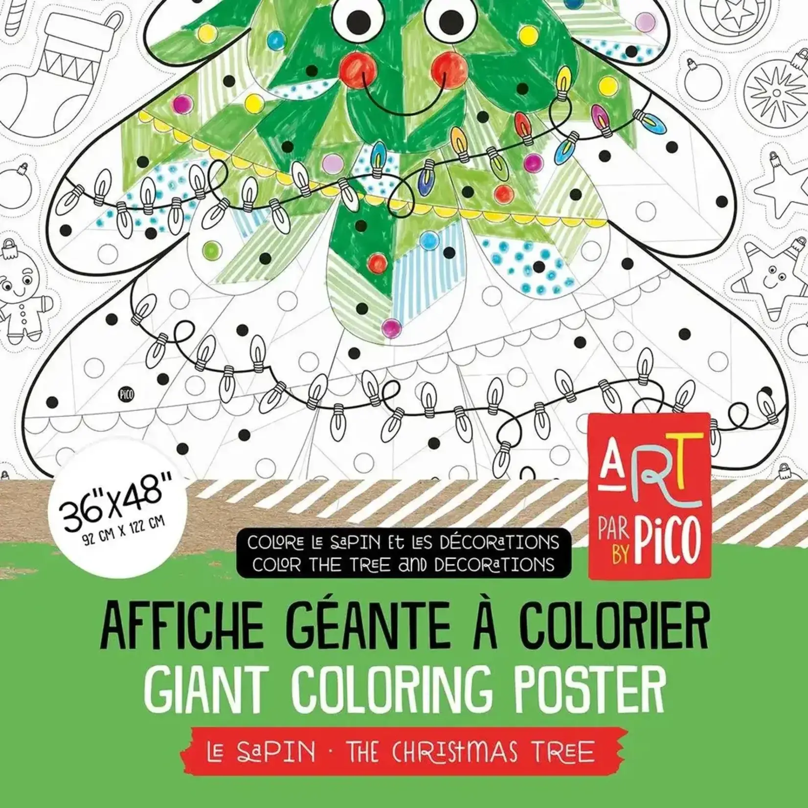 Pico PICO - Affiche géante à colorier - Le sapin