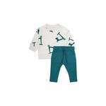 Noppies NOPPIES - Ensemble chandail gris avec imprimé de trottinettes et pantalon vert