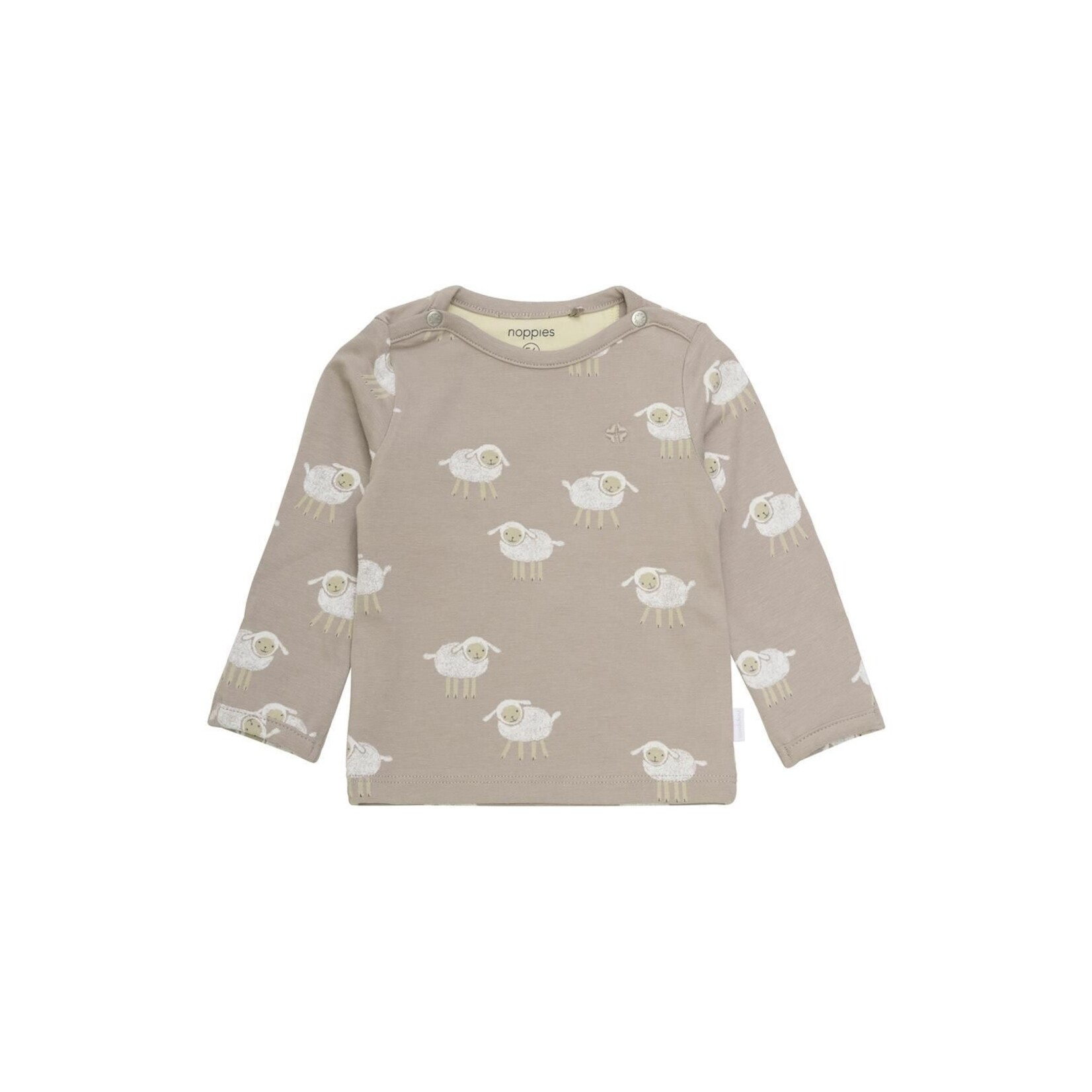 Noppies NOPPIES - Ensemble deux pièce taupe avec chandail à imprimé de moutons