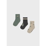 Mayoral MAYORAL - Pack of 3 pairs of baby/child socks Car 'Beige/Fir green/Dark gray'