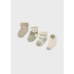 Mayoral MAYORAL - Lot de 4 paires de chaussettes pour bébé 'Arbres - Vert-Blanc-Beige'