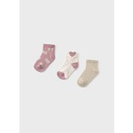Mayoral MAYORAL - Lot de 3 paires de chaussettes pour bébé/enfant Coeur 'Beige/Rose/Blanc'