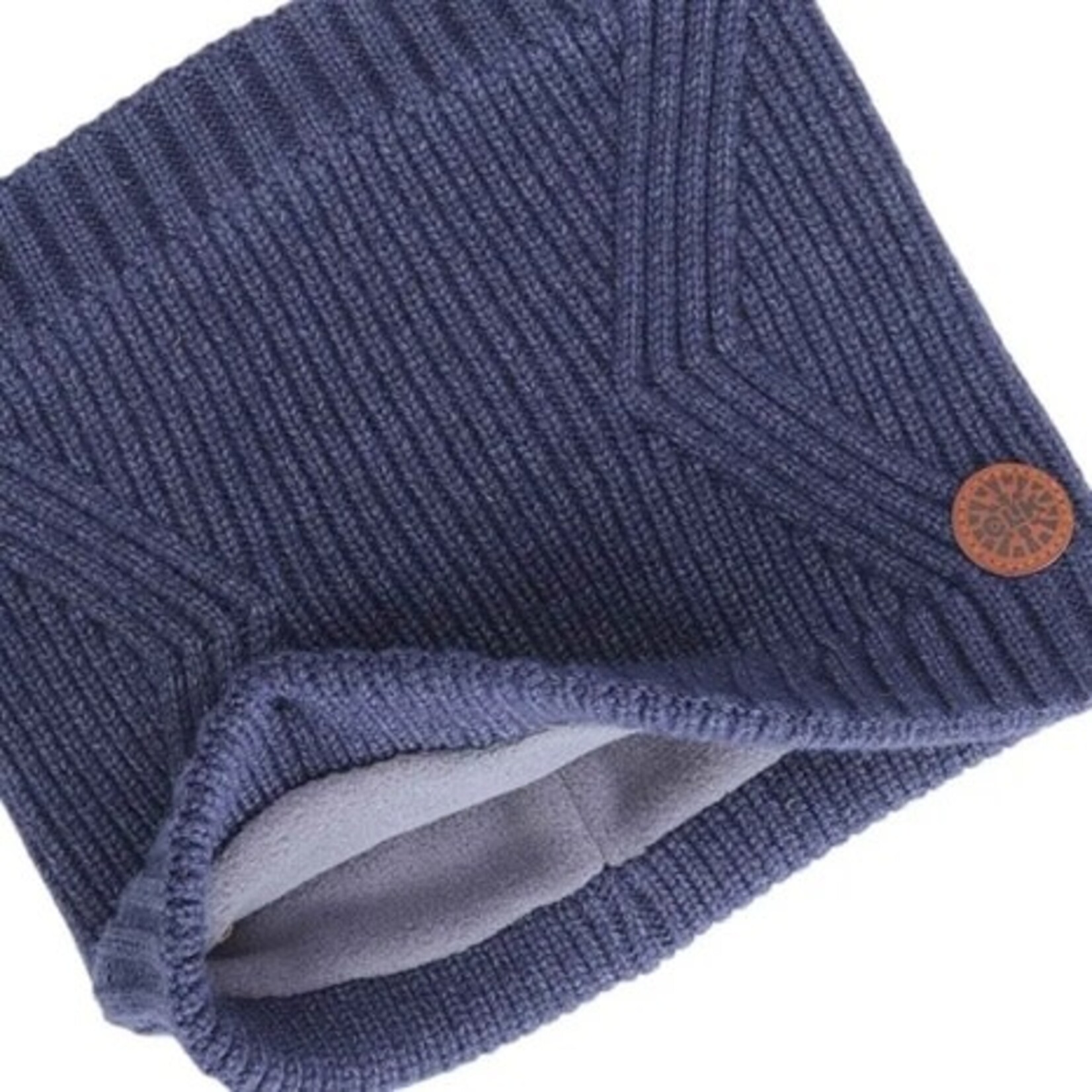 Calikids CALIKIDS - Cache-cou en tricot de coton doublé de polar - Bleu