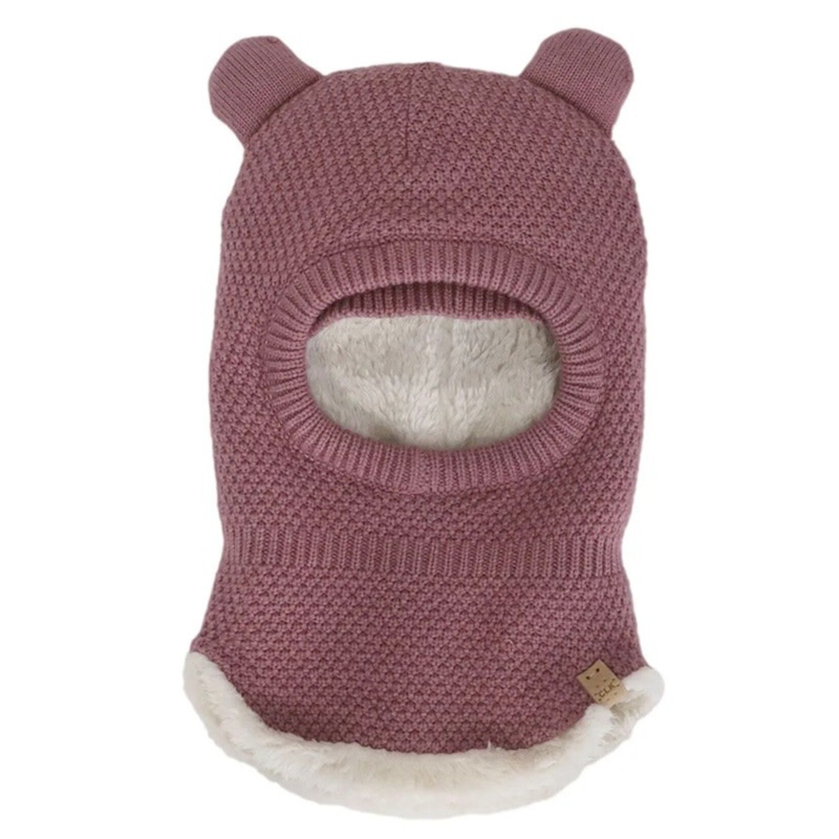 Calikids CALIKIDS - Cagoule ourson en tricot - vieux rose