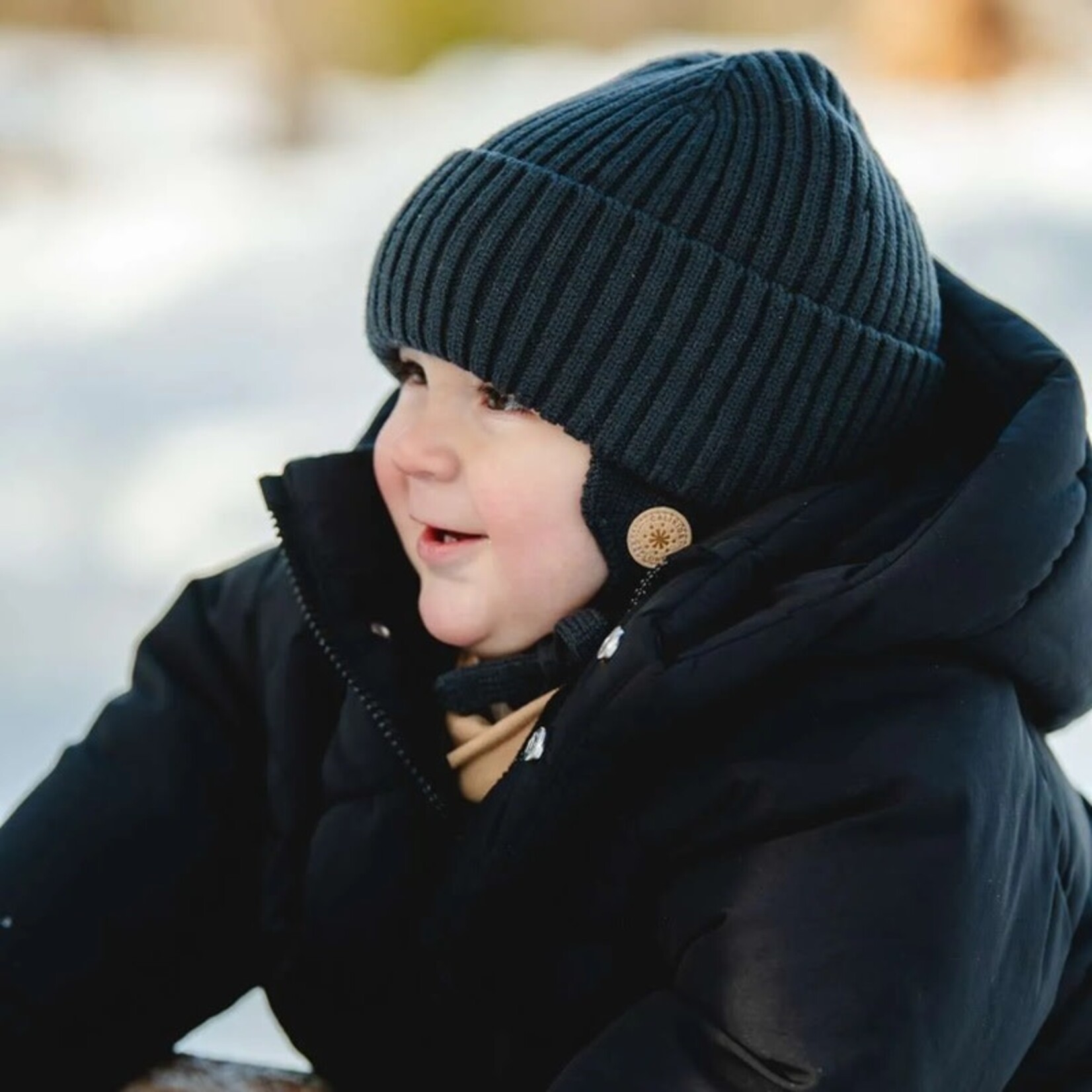 Calikids CALIKIDS - Tuque doublée en tricot doux - blanc crème