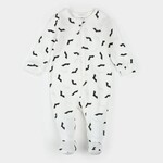Petit Lem PETIT LEM - Pyjama de bébé blanc cassé à imprimé de chauve-souris phosphorescent