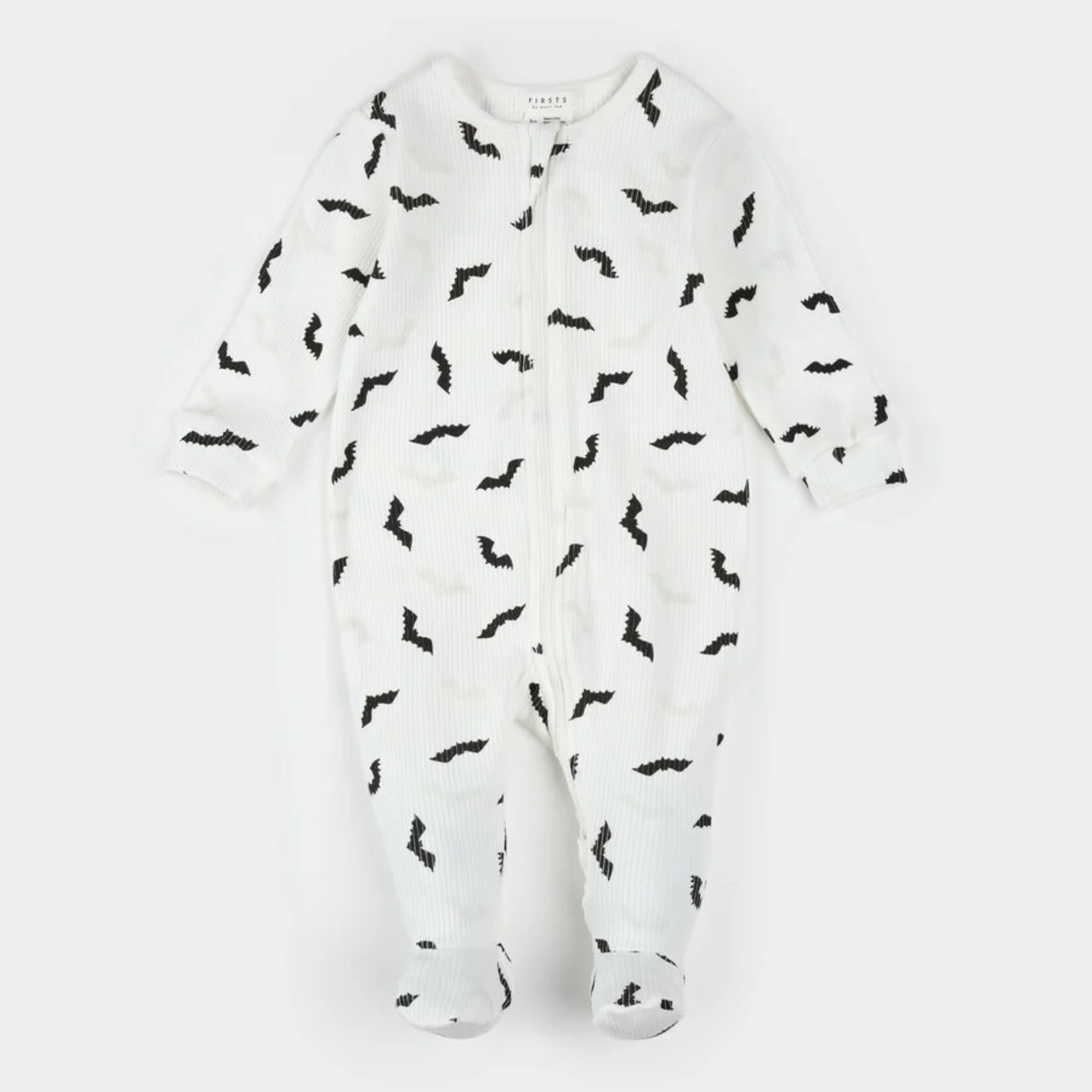 Petit Lem PETIT LEM - Pyjama de bébé blanc cassé à imprimé de chauve-souris phosphorescent