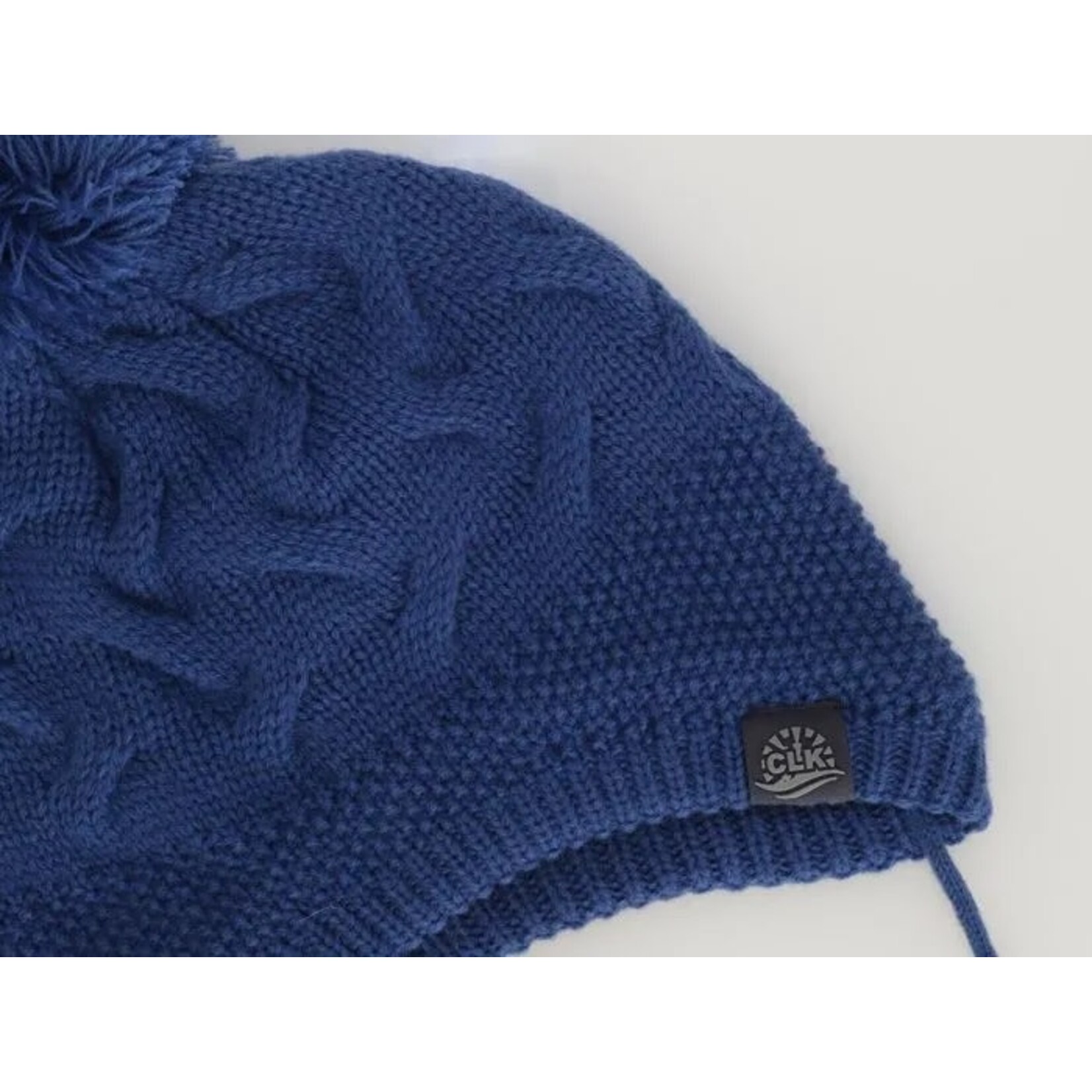 Calikids CALIKIDS - Pompom Knit Lined Hat - Blue