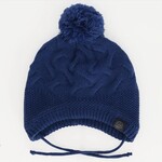 Calikids CALIKIDS - Pompom Knit Lined Hat - Blue